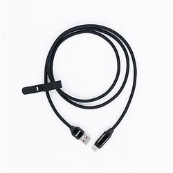 Foto van Myvolts step up usb-a to usb-c pd (black) kabel met lcd power meter