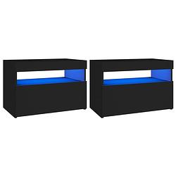 Foto van The living store tv-meubel - hifi-kasten - 60x35x40 cm - met rgb led-verlichting