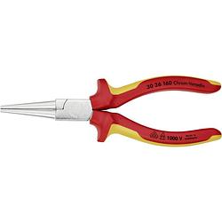 Foto van Knipex 30 36 160 vde rondbektang recht 160 mm