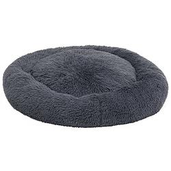 Foto van The living store donut dierenbed - 90 x 90 x 16 cm - donkergrijs