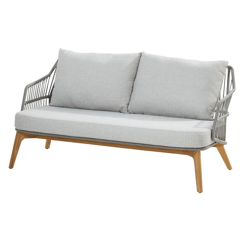 Foto van 4-seasons sempre loungebank - teak/silver grey