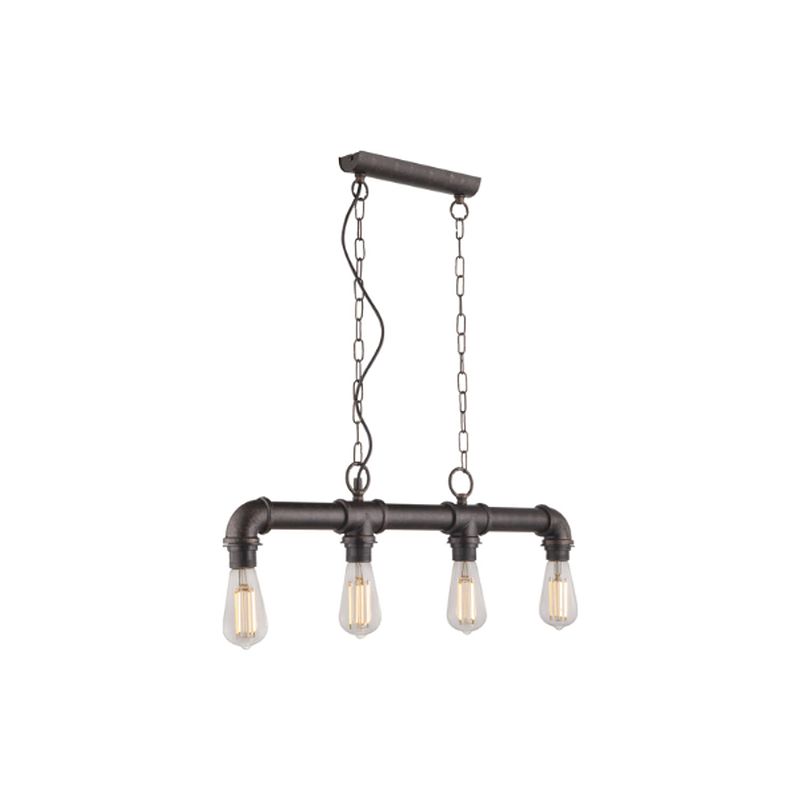 Foto van Industriële hanglamp bayuda - l:70cm - e27 - metaal - zwart