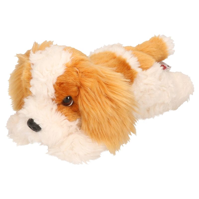 Foto van Pluche creme/roodbruine king charles spaniel puppy honden knuffel 25 cm - knuffel huisdieren