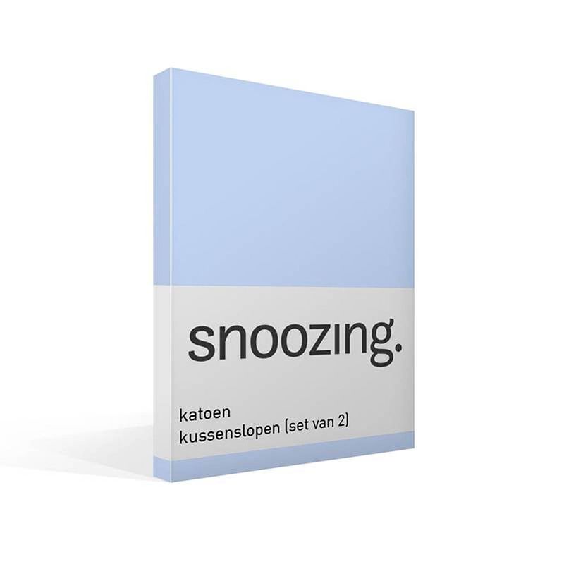 Foto van Snoozing - kussenslopen - set van 2 - katoen - 40x60 - hemel