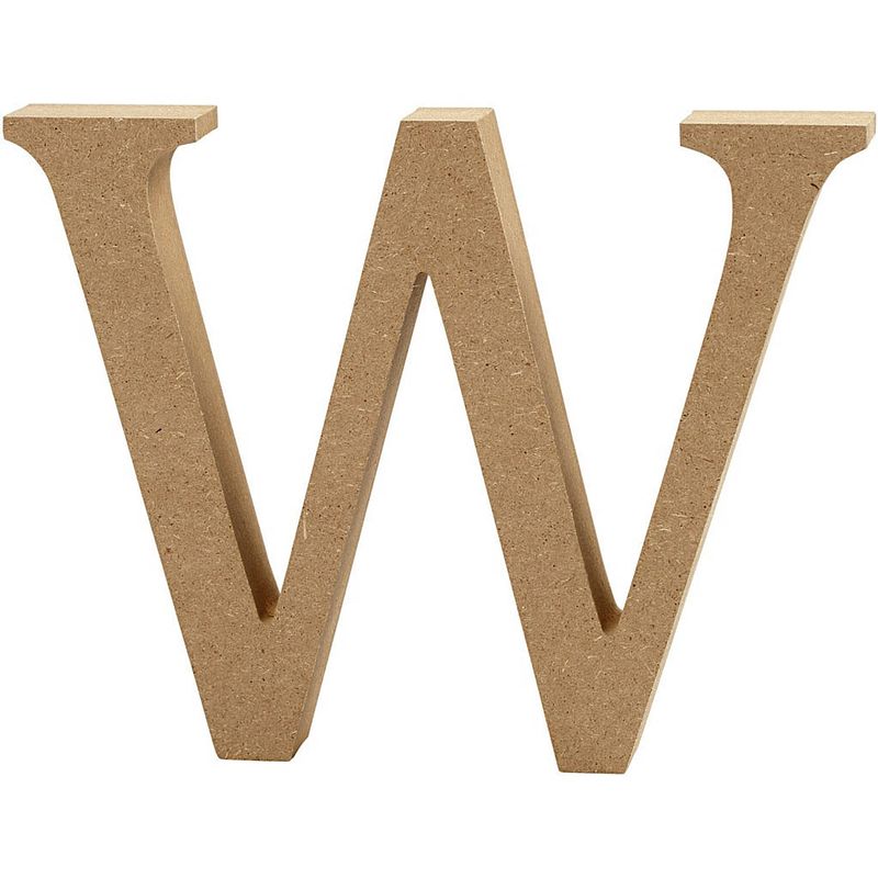 Foto van Creotime houten letter w 8 cm