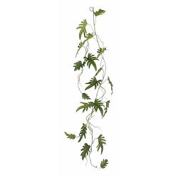 Foto van Mica decoration kunstplant slinger philodendron xanadu - groen - 115 cm - kamerplant snoer - kunstplanten