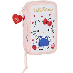 Foto van Hello kitty gevuld etui happiness - 28 stuks - 19,5 x 12,5 x 4 cm- polyester