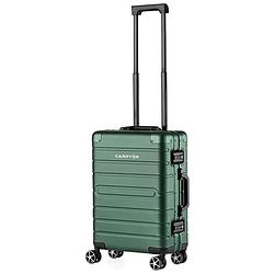 Foto van Carryon uld handbagage reiskoffer - 55cm luxe aluminium trolley - dubbel tsa slot - groen