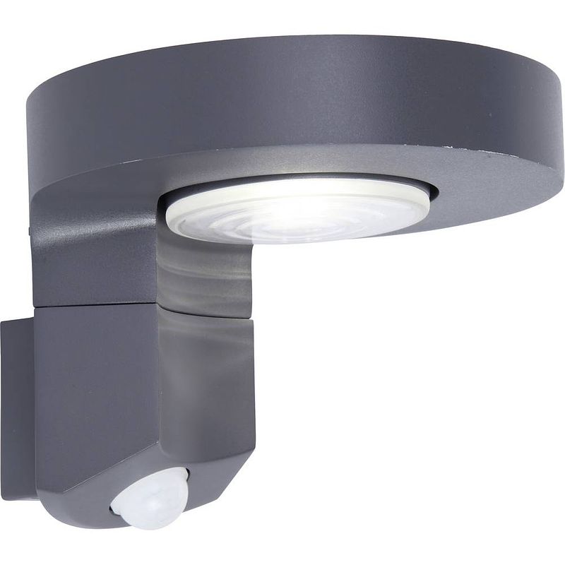 Foto van Lutec diso p9067-pir gr staande led-buitenlamp met bewegingsmelder 2 w antraciet