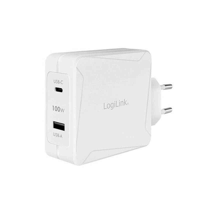 Foto van Logilink pa0281 pa0281 usb-oplader 2 x usb-c bus (power delivery), usb 2.0 bus a binnen, thuis usb power delivery (usb-pd)