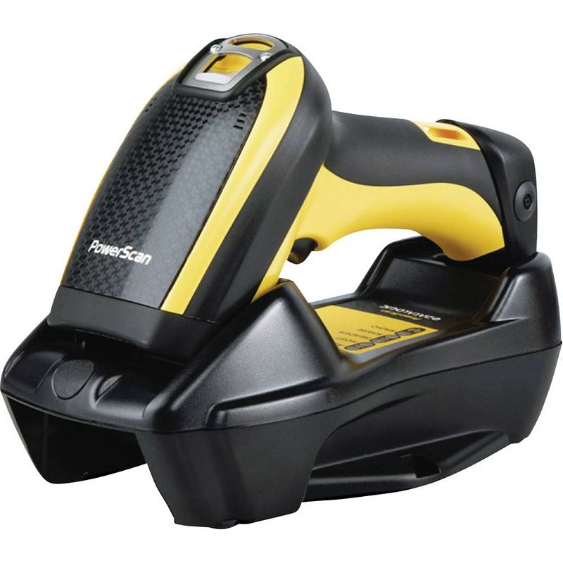 Foto van Datalogic powerscan pbt9500 barcodescanner bluetooth 1d, 2d imager geel, zwart handmatig usb