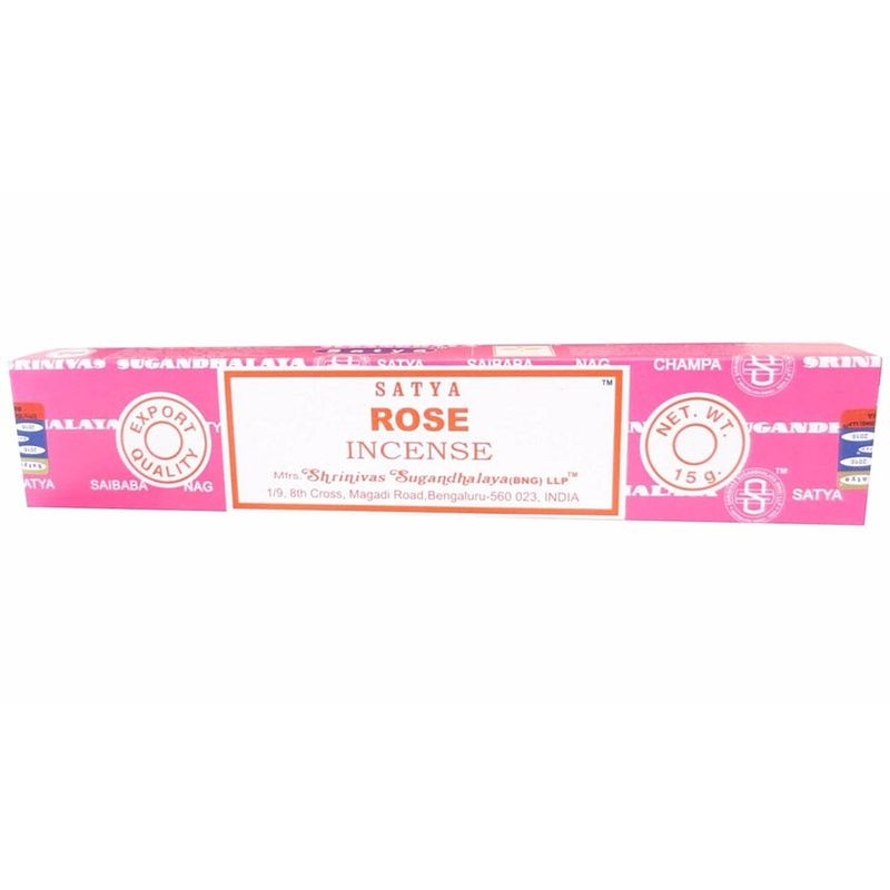 Foto van Nag champa wierook rose 15 gram - wierookstokjes