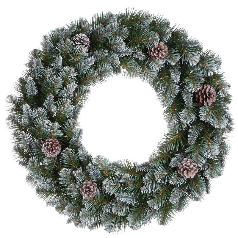 Foto van Triumph tree - empress wreath groen frosted led 96l tips 320 d90cm kerst