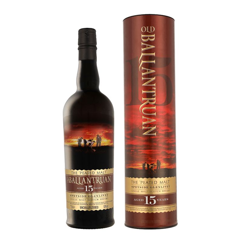 Foto van Old ballantruan 15 years 70cl whisky + giftbox