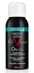 Foto van Vichy homme deodorant spray 48u compressed voor mannen