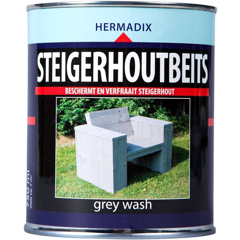 Foto van Hermadix - steigerh beits gr wash 750 ml