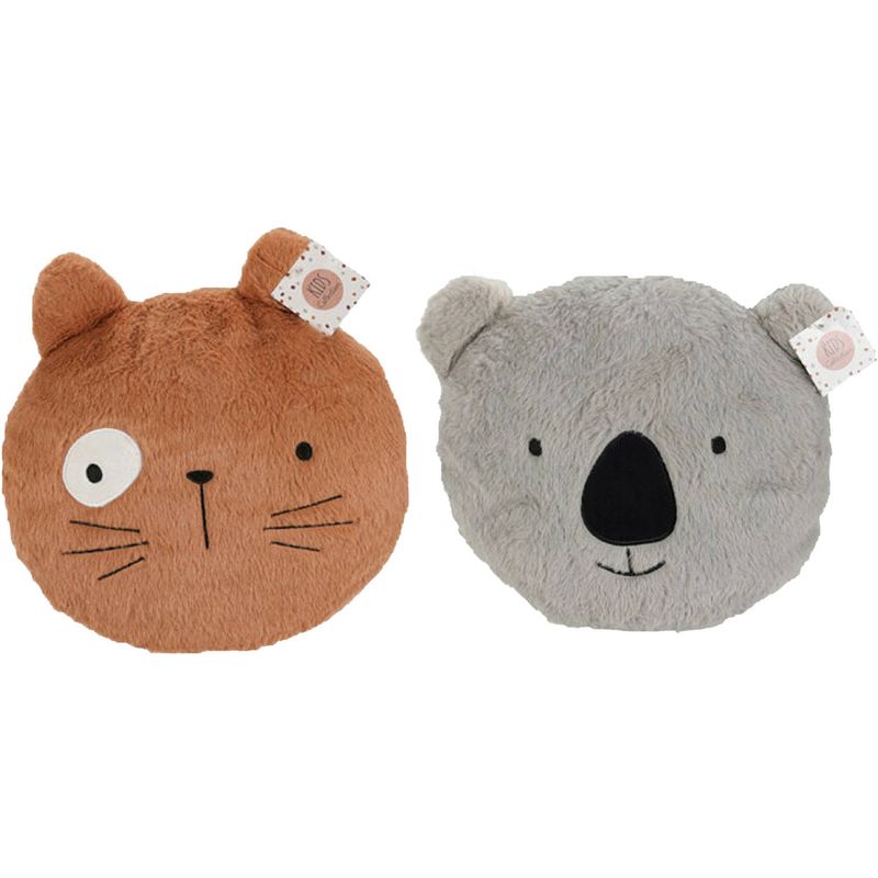 Foto van Dieren sierkussens - set 2x - kinderkamer - koala/kat - 30 cm - polyester - sierkussens