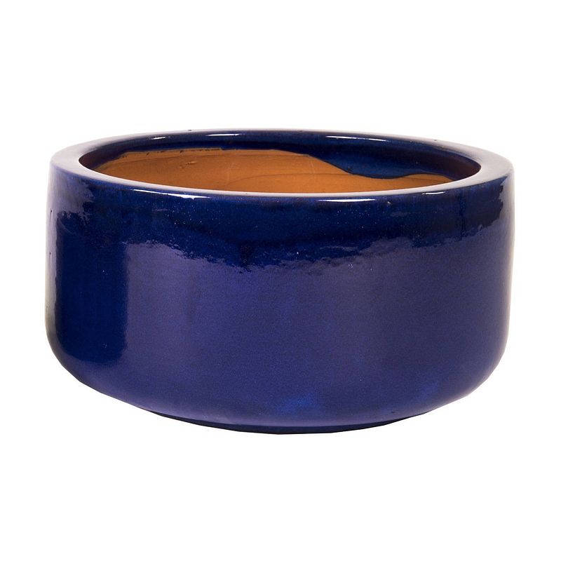 Foto van Pot bowl glazed d38h20 blauw