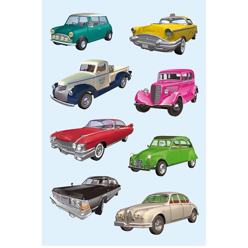 Foto van Oldtimers auto stickers 3 vellen - stickers