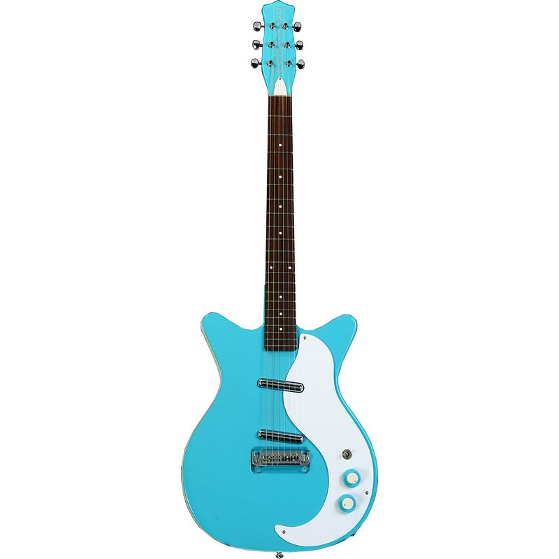 Foto van Danelectro dc59 m nos cbl baby come back blue elektrische gitaar