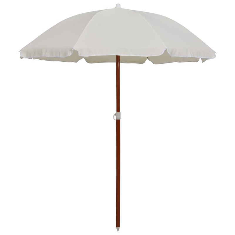 Foto van Vidaxl parasol met stalen paal 180 cm zandkleurig