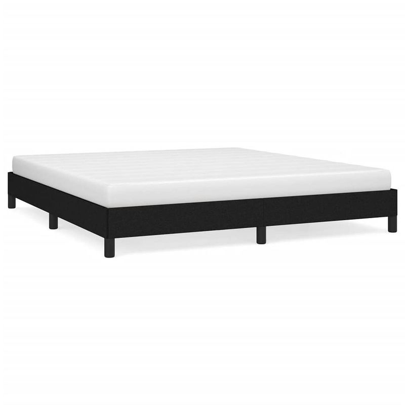 Foto van The living store bedframe luxe - zwart - 203 x 183 x 25 cm - multiplex lattenbodem