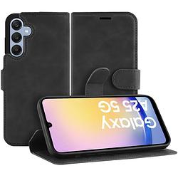 Foto van Just in case premium wallet case voor samsung a25 telefoonhoesje zwart