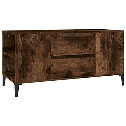 Foto van The living store tv-meubel urban - industrieel - 102 x 44.5 x 50 cm - gerookt eiken