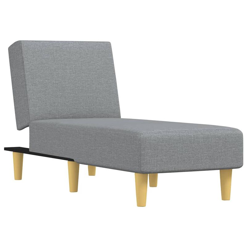 Foto van The living store verstelbare chaise longue - lichtgrijs - 55 x 140 x 70 cm - multifunctioneel