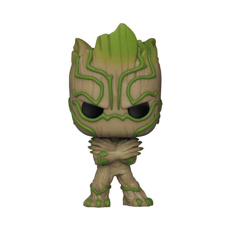 Foto van Funko pop! figuur marvel we are groot groot als black panther