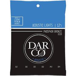 Foto van Darco acoustic d220 lights 92/8 phosphor bronze 12-54 snarenset voor westerngitaar