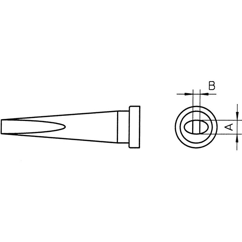 Foto van Weller lt-l soldeerpunt beitelvorm, lang grootte soldeerpunt 2 mm inhoud: 1 stuk(s)