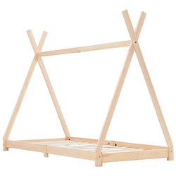 Foto van The living store houten bedframe - kinderbed - tipi tent stijl - 70 x 140 cm