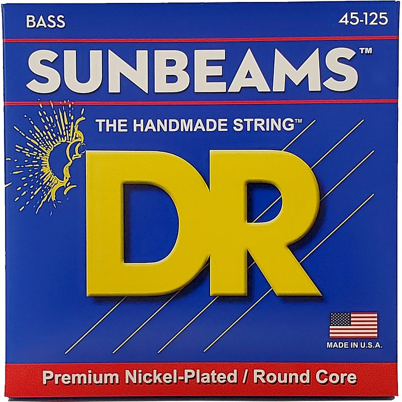 Foto van Dr strings nmr5-45 sunbeam medium 45-125 5-snarige basgitaarsnaren