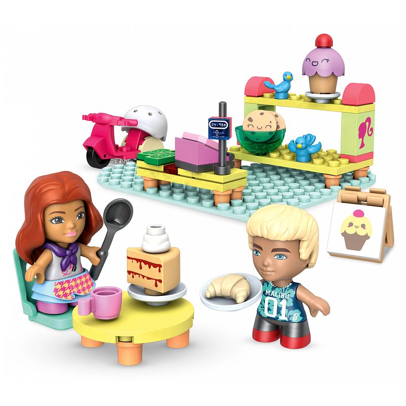 Foto van Mega construx bouwset barbie junior geel/groen 84-delig