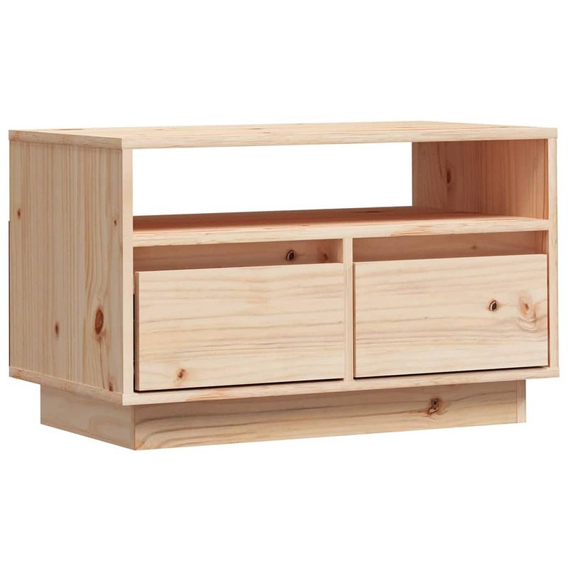 Foto van The living store houten televisiemeubel - grenenhout - 60 x 35 x 37 cm - zweefpoten