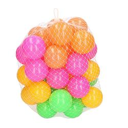 Foto van 160x ballenbak ballen neon kleuren 6 cm speelgoed - ballenbakballen