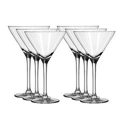 Foto van 6x cocktail/martini glazen transparant 260 ml specials - cocktailglazen