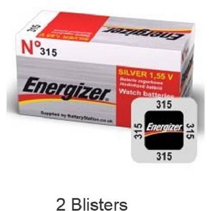 Foto van 2 stuks (2 blisters a 1 stuk) energizer silver oxide 315 ld 1.55v