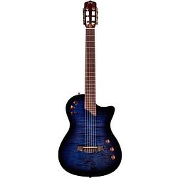 Foto van Cordoba fusion stage guitar blue burst limited edition elektrisch-akoestische klassieke gitaar met gigbag