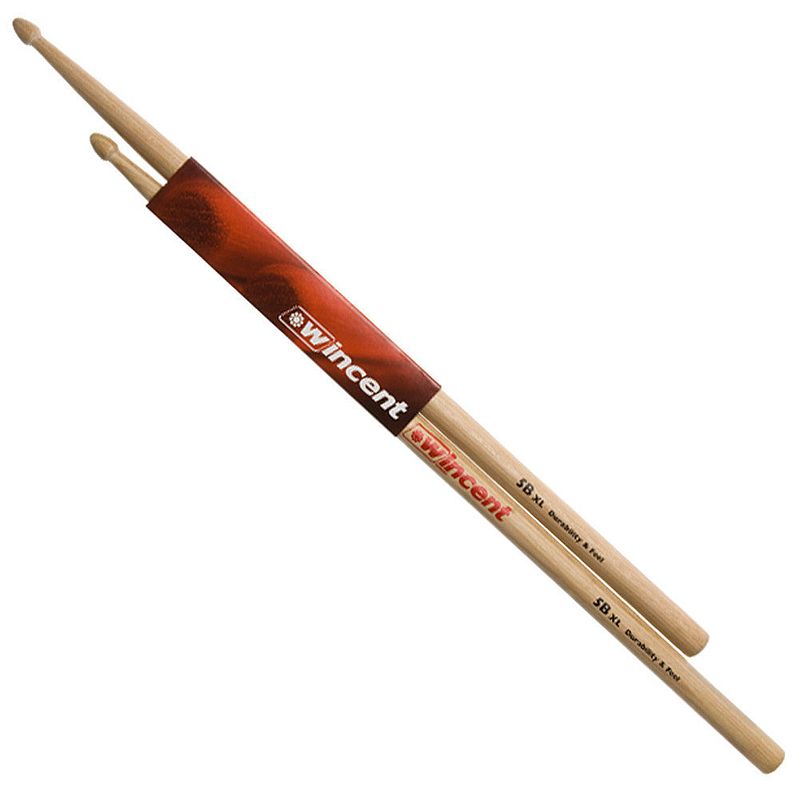 Foto van Wincent w-5bxl hickory drumstokken 5b, extra lang