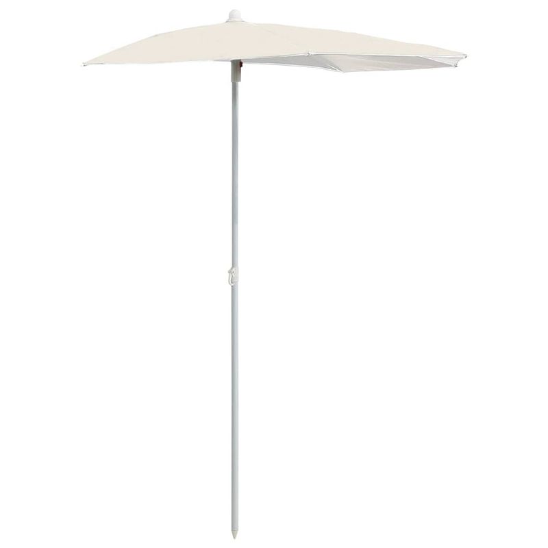 Foto van The living store parasol - zand - 180 x 90 x 195 cm - uv-beschermend polyester - sterke stalen paal