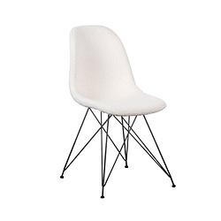 Foto van Giga meubel stoel teddy wit - set van 2 - 44x45x82,5cm - stoel jamie