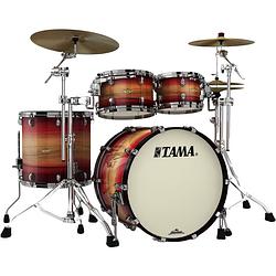 Foto van Tama me42tzbs-lrwb starclassic maple ruby pacific walnut burst 4d. shellset zwart vernikkelde hardware