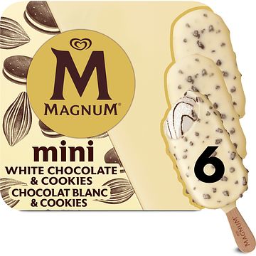 Foto van Magnum mini ijs white chocolate & cookies 6 x 55ml bij jumbo