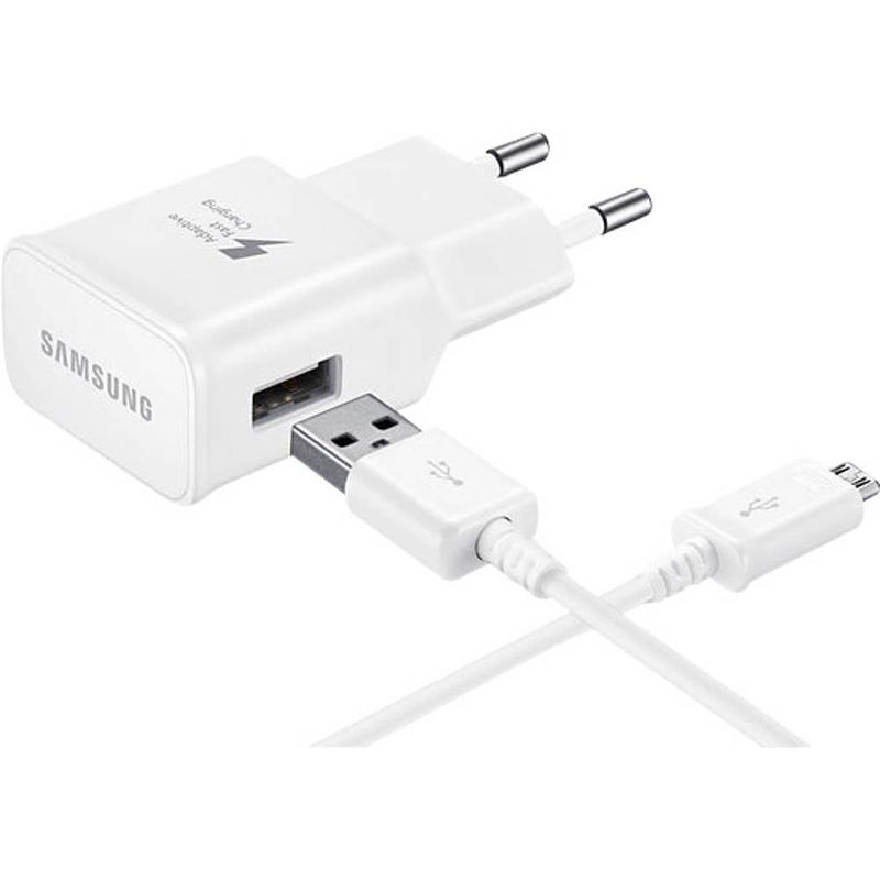 Foto van Samsung ep-ta20ewe gsm-lader met snellaadfunctie micro-usb wit