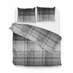 Foto van Zo home dekbedovertrek flanel marley - ink black 200x200/220cm