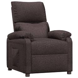 Foto van The living store verstelbare fauteuil - donkerbruin - 71.5x93x98 cm - comfortabel - verstelbaar design