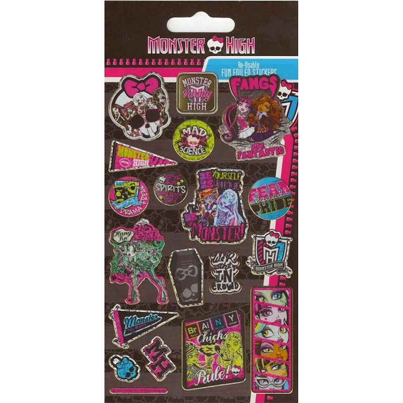 Foto van Funny products foliestickers monster high junior bruin 18 stuks