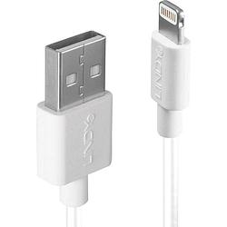 Foto van Lindy usb-kabel usb 2.0 usb-a stekker, apple lightning stekker 2.00 m wit 31327